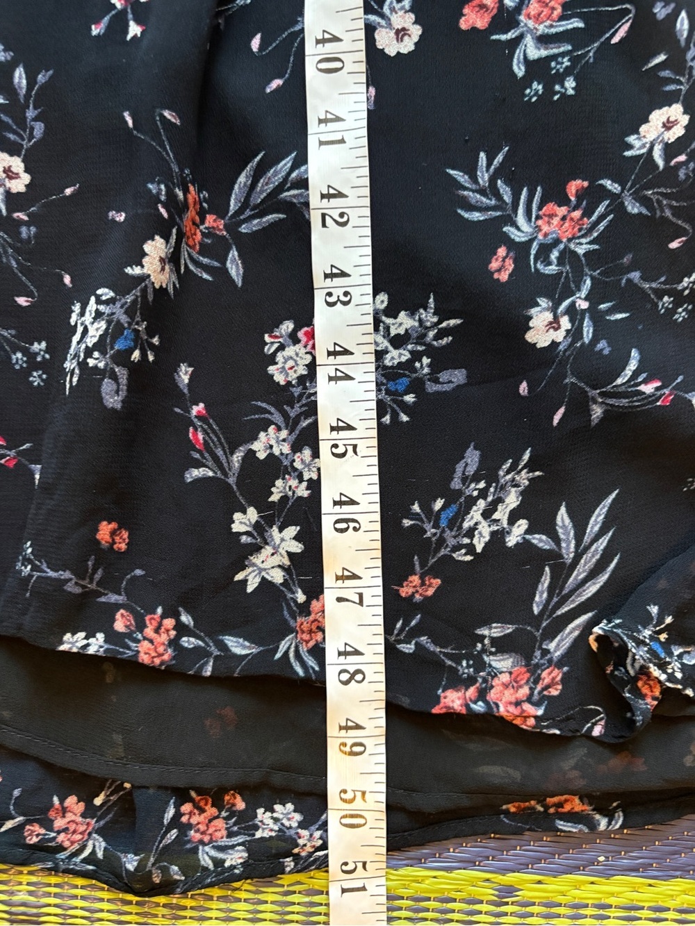 Zara Black Floral Long Sleeve Maxi Dress -Size Large Boho Romantic Dark Floral - Picture 10 of 10